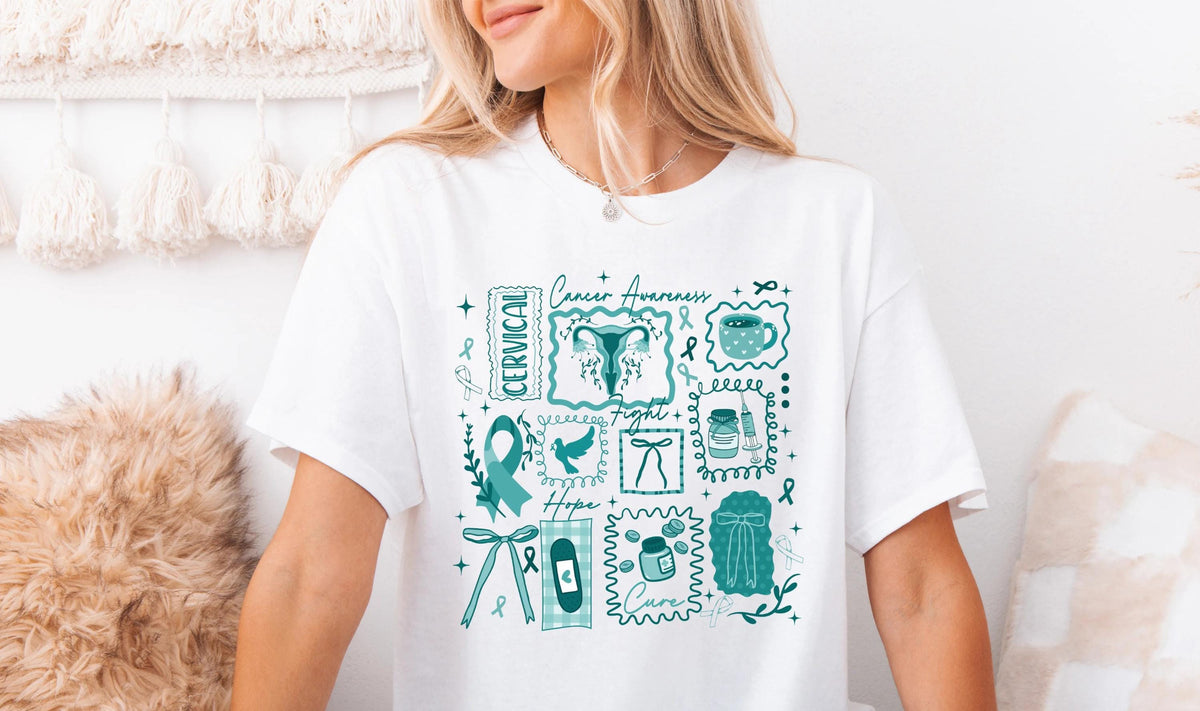 Cervical Cancer Awareness Shirt, Cervical Cancer Support Tee, Cervical Cancer Warrior T-Shirt