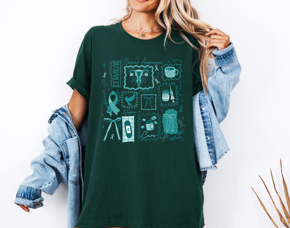 Cervical Cancer Awareness Shirt, Cervical Cancer Support Tee, Cervical Cancer Warrior T-Shirt