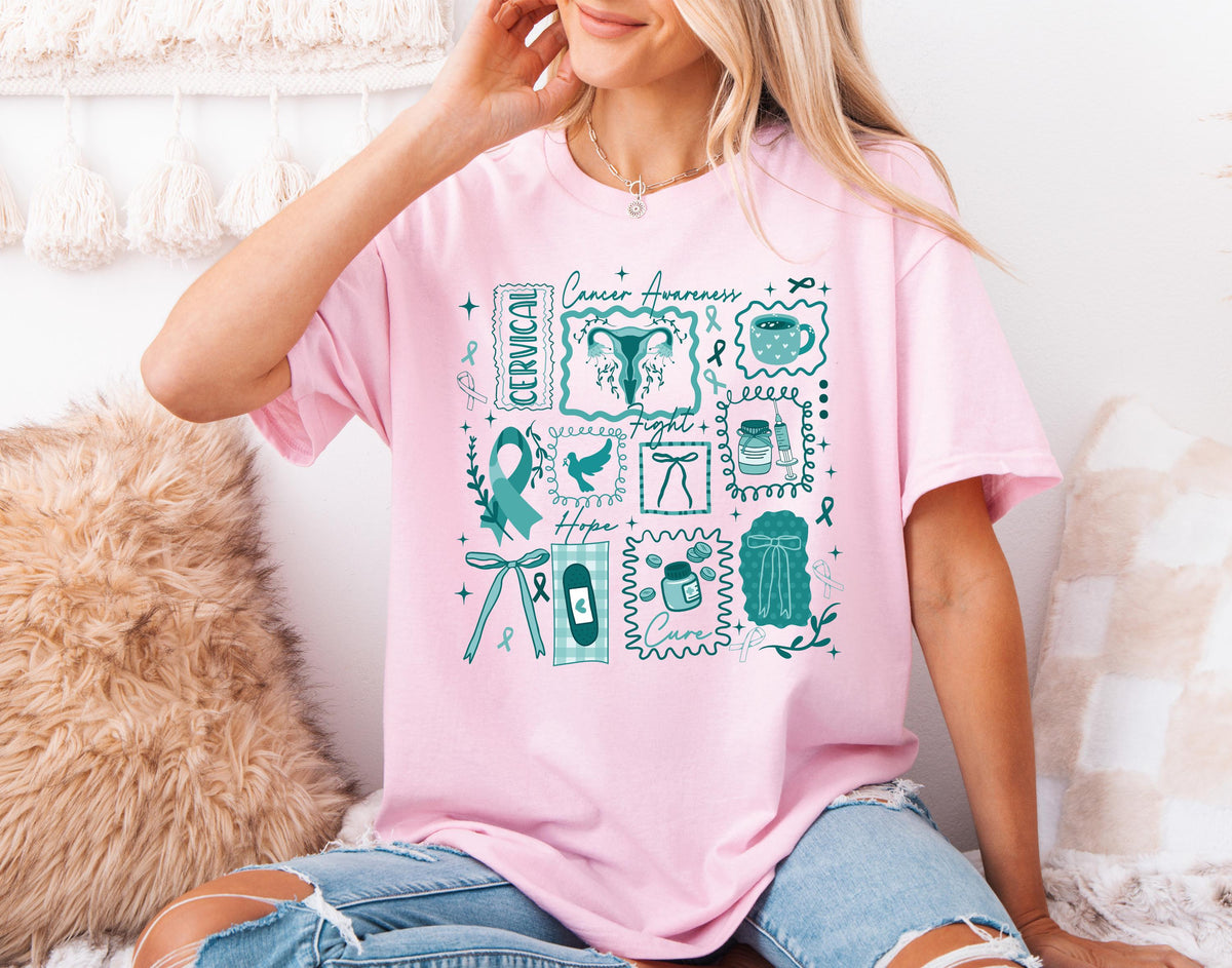 Cervical Cancer Awareness Shirt, Cervical Cancer Support Tee, Cervical Cancer Warrior T-Shirt