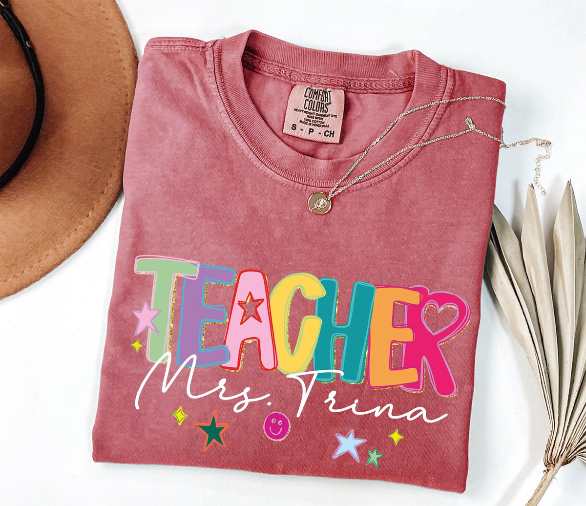 Comfort Colors® Personalized Teacher Shirt, Teacher Appreciation Gift, Preschool Teacher Name Tee