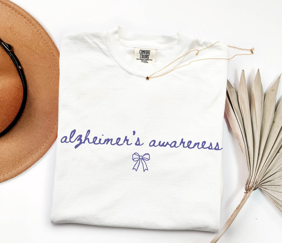 Comfort Colors® Alzheimer Awareness Shirt, Purple Ribbon Tee, Dementia Awareness Gift, Alzheimer's Support T-shirts