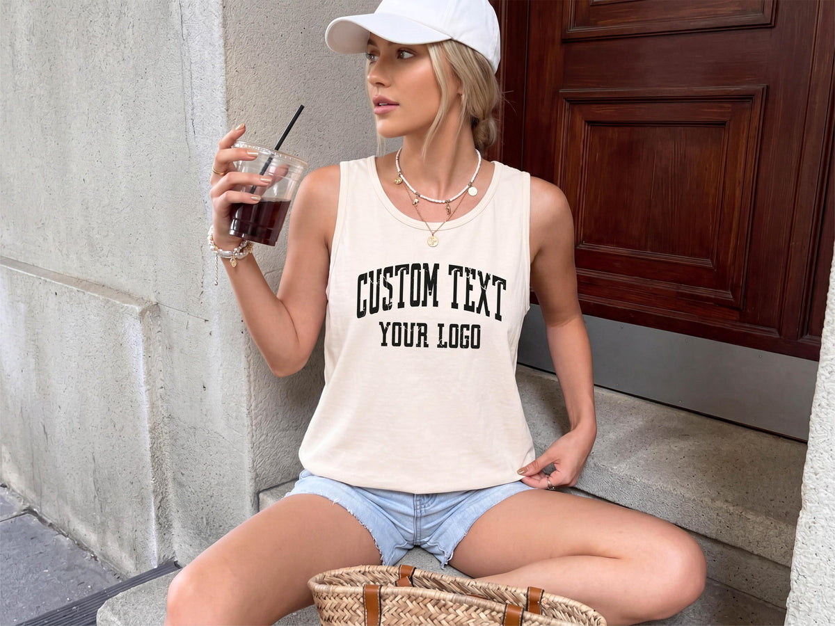 Comfort Colors Personalized Tank Top, Custom Logo Tanks, Custom Design Shirt, Women Summer Tee