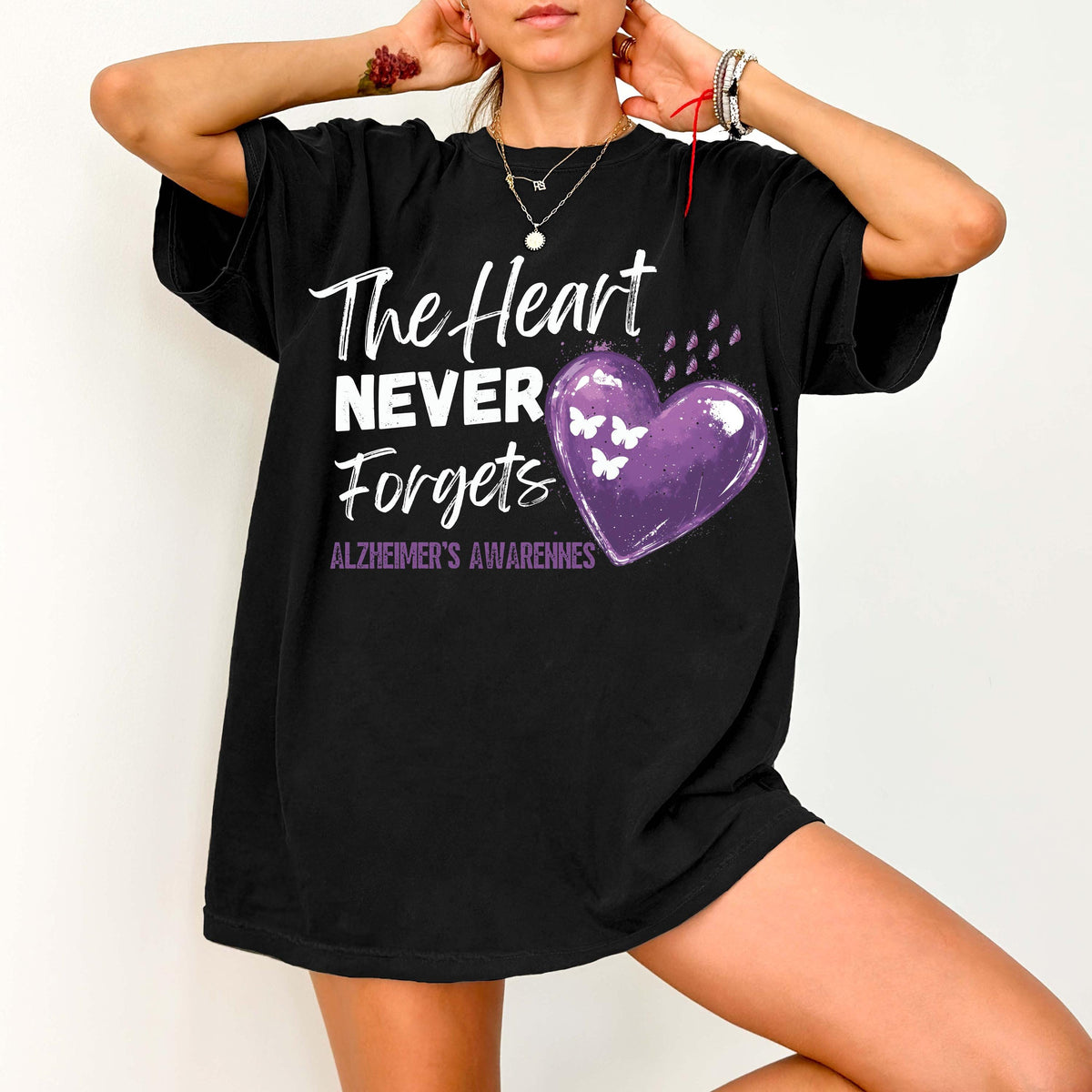 Comfort Colors® Alzheimer Awareness Shirt, Purple Heart Tee, Dementia Support Gift, Alzheimer's Squad T-shirts