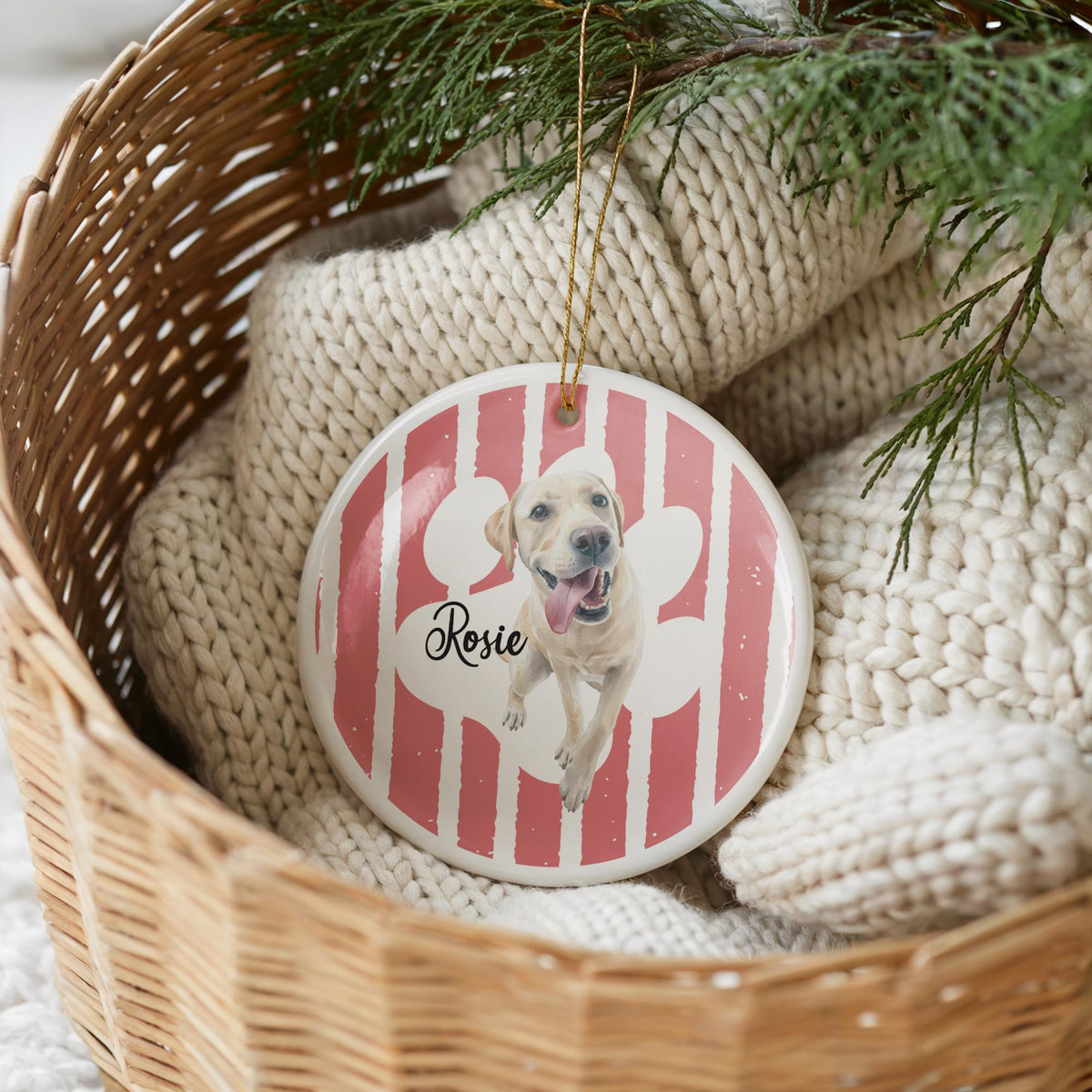Custom Pet Photo & Name Ornament, Cat Dog Lover Keepsake, Pets Remembrance Gift, Loss Sympathy Present