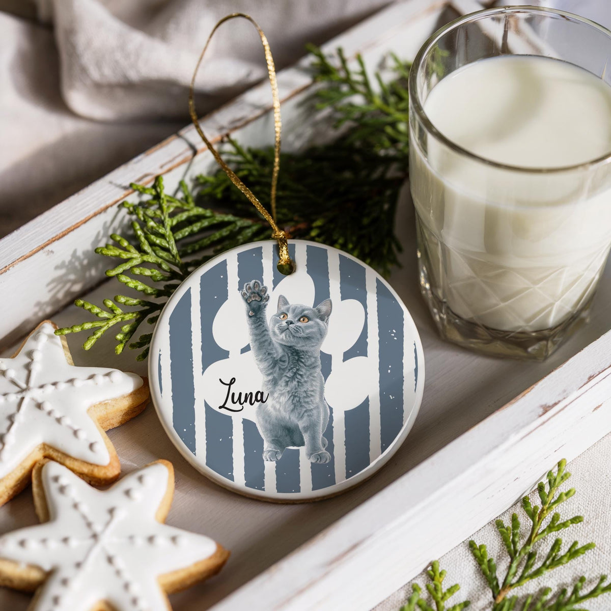 Custom Pet Photo & Name Ornament, Cat Dog Lover Keepsake, Pets Remembrance Gift, Loss Sympathy Present