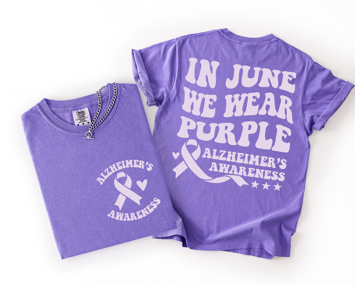 Alzheimer’s Awareness Purple Ribbon Shirt