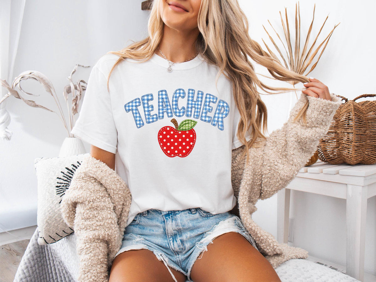 Comfort Colors® Teacher Apple Shirt, Back To School Teacher Tee, Teacher Appreciation Gift, Preschool Teacher Tees
