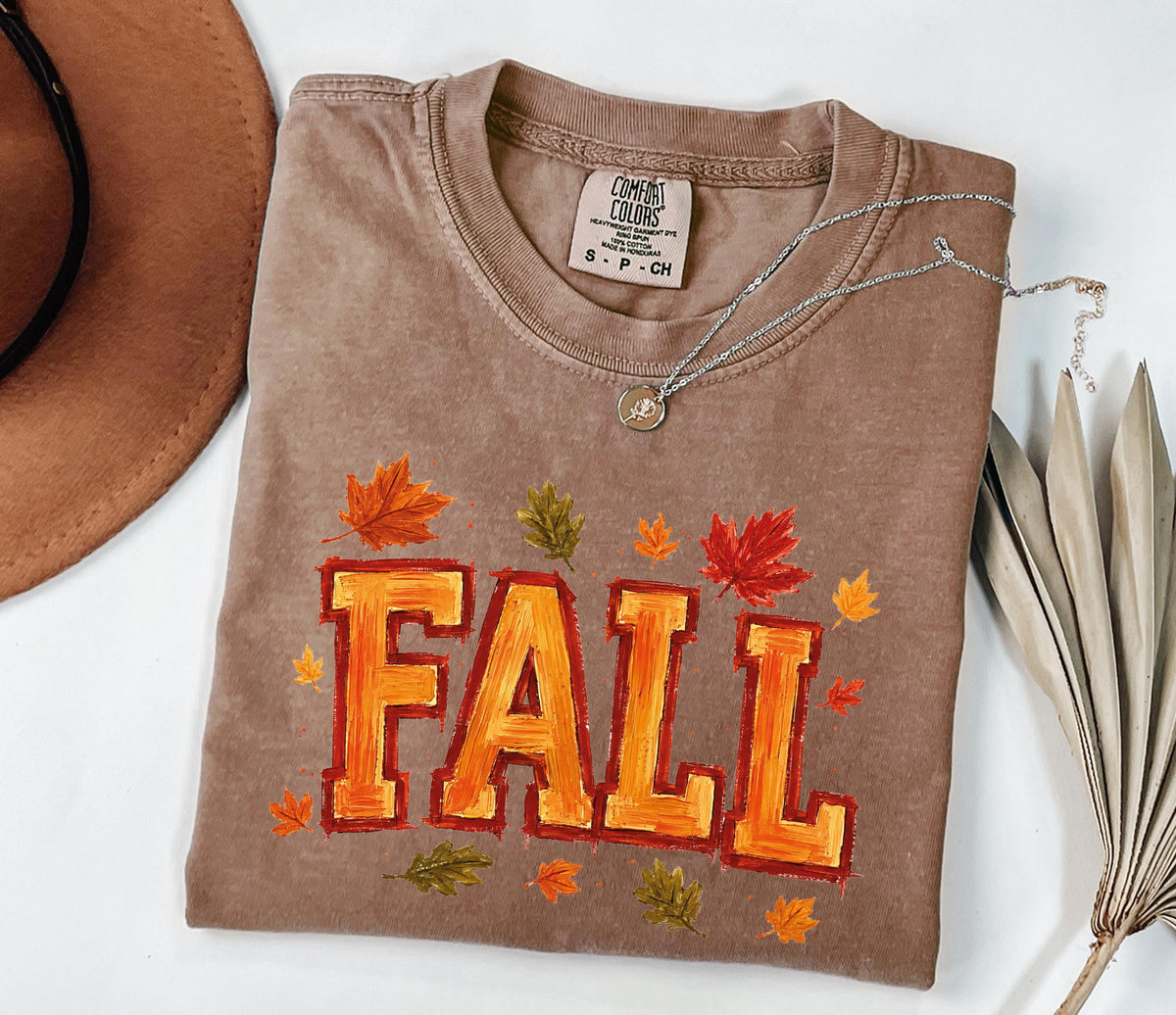 Fall Leaves Collegiate Graphic Shirt