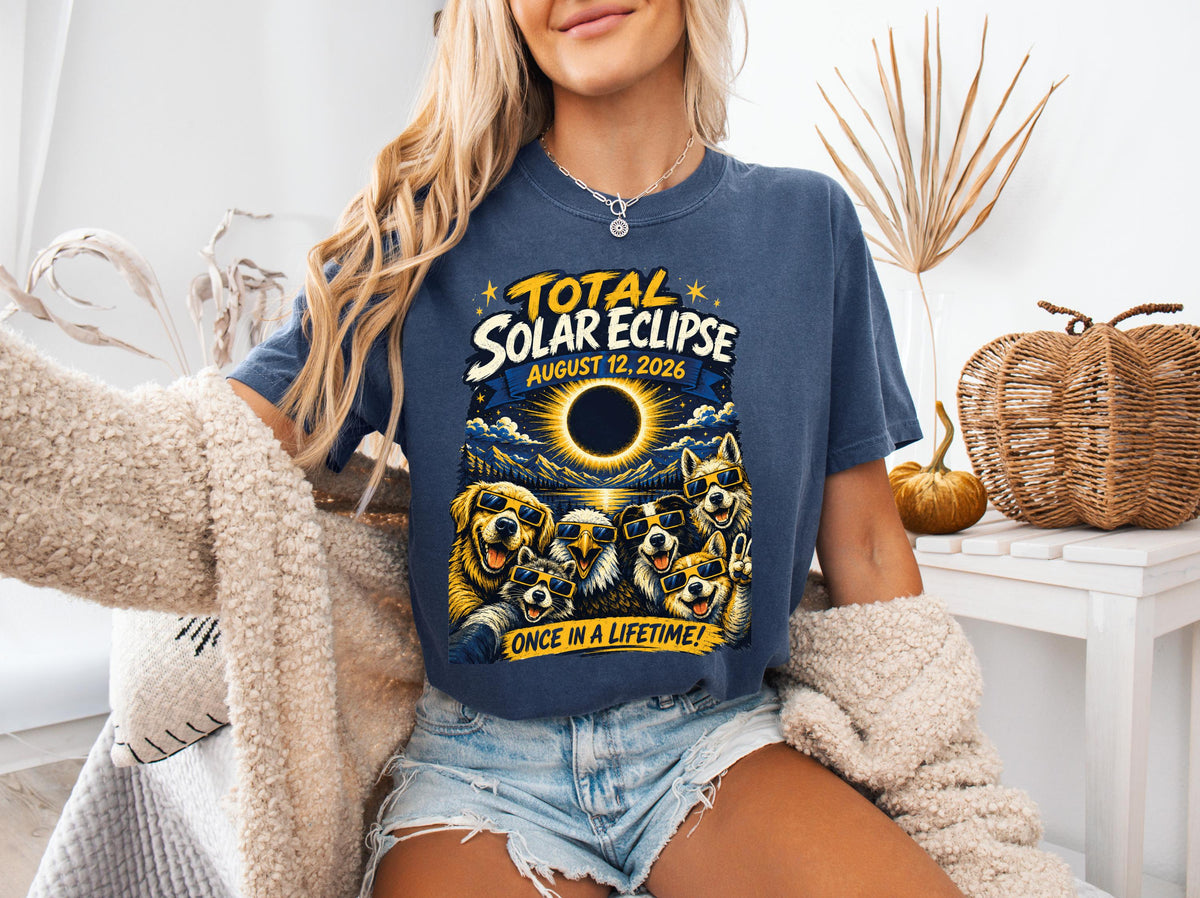 Comfort Colors® Total Solar Eclipse Shirt, Space Event T-Shirt, Iceland Lover Travel Tees, August 12 2026 Shirt