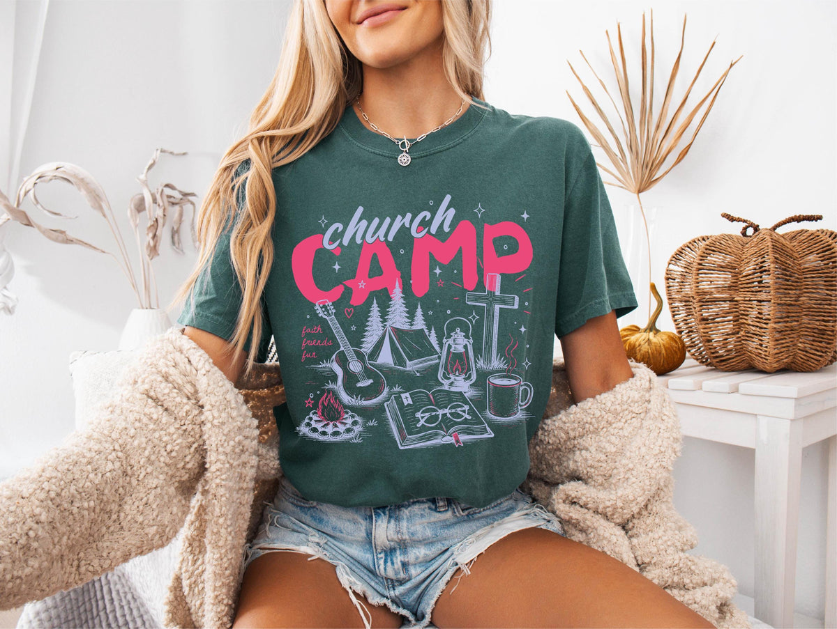 Comfort Colors® Church Camp Shirt, Christian Group Camp Tee, Faith Summer Camp Gift, Christian Youth Camping Tees