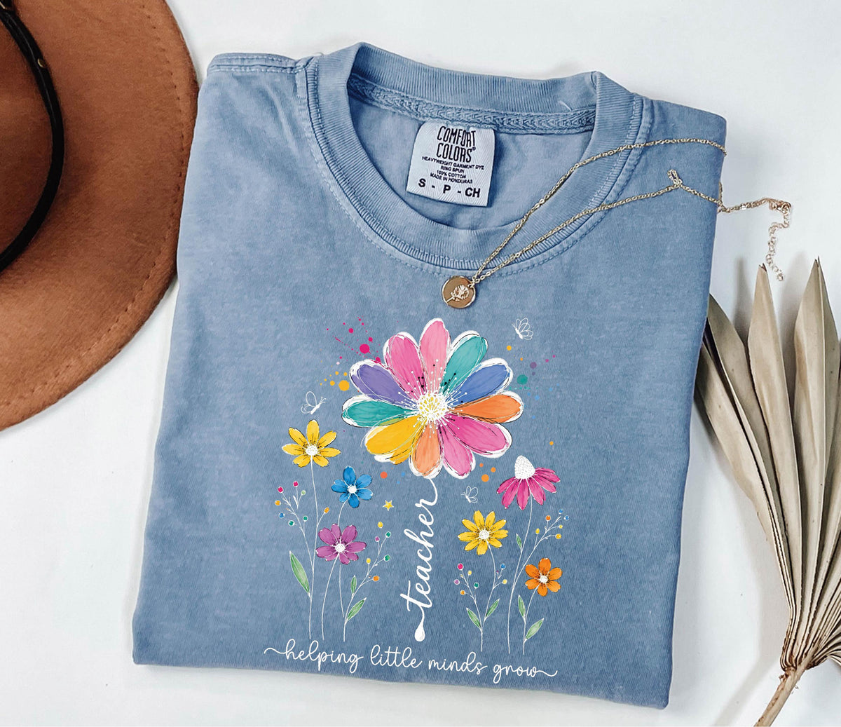 Comfort Colors® Floral Teacher Shirt, Back to School Tee, First Day of School Gift, New Teacher T-shirts