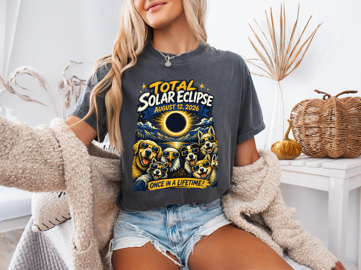 Comfort Colors® Total Solar Eclipse Shirt, Space Event T-Shirt, Iceland Lover Travel Tees, August 12 2026 Shirt