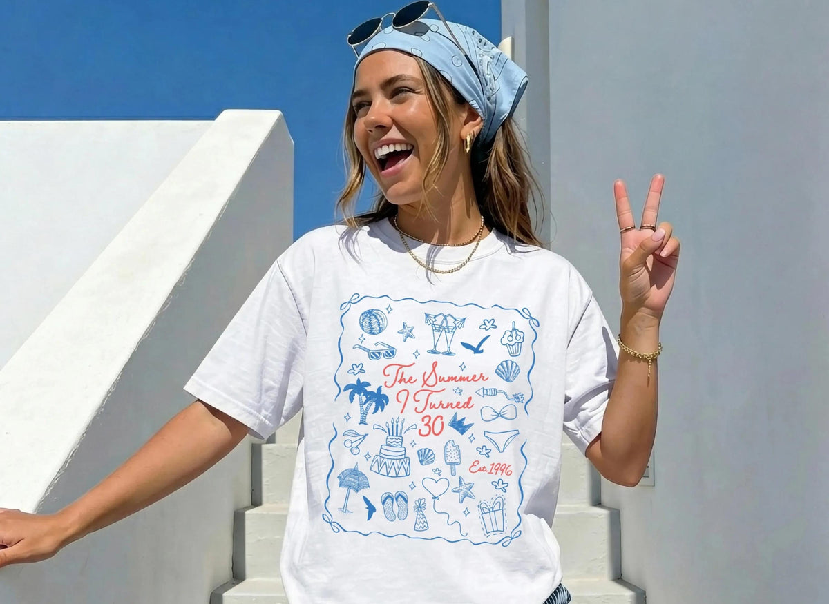 Comfort Colors® Summer 30th Birthday Shirt, Custom 40th Birthday Tee