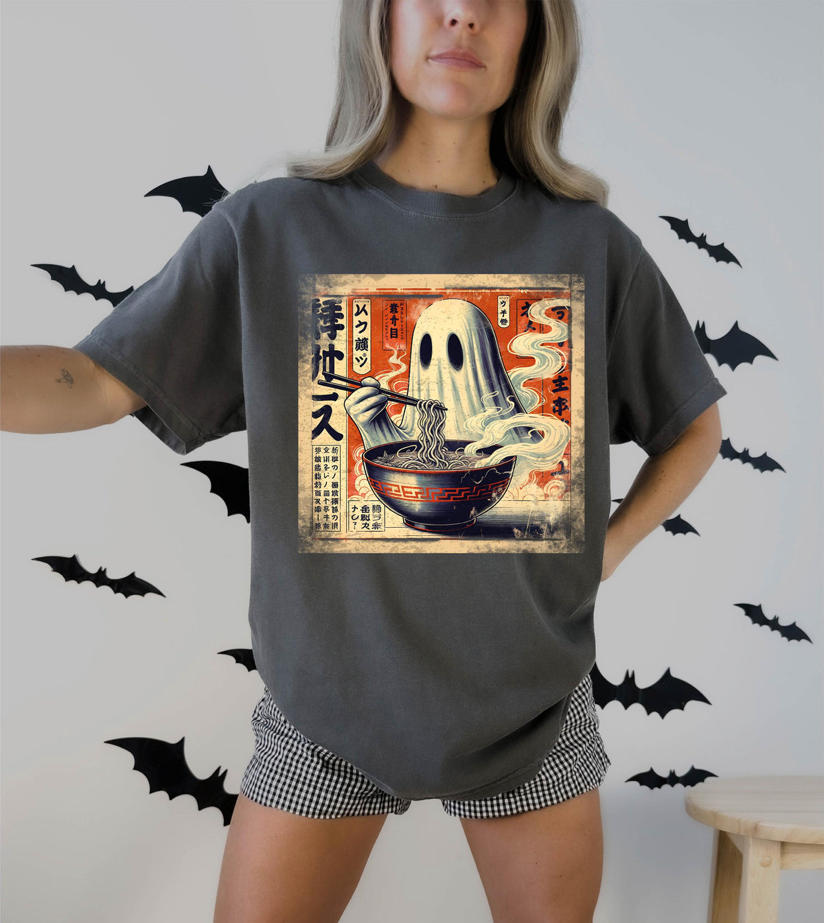 Comfort Colors® Ghost Ramen Shirt, Halloween Japanese Food Tee, Spooky Season Noodle Tees