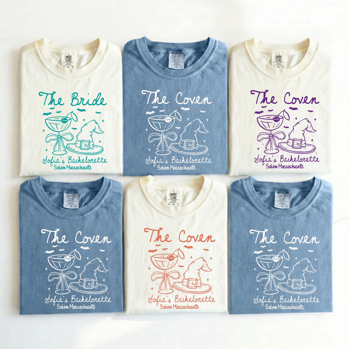 Witchy Bachelorette Shirt, Comfort Colors® Bride Coven Halloween Tee, Spooky Bridal Party T-shirts