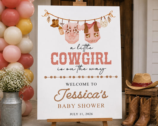 Howdy Baby Welcome Sign, Baby Shower Foam Board, Country Theme Party Decor