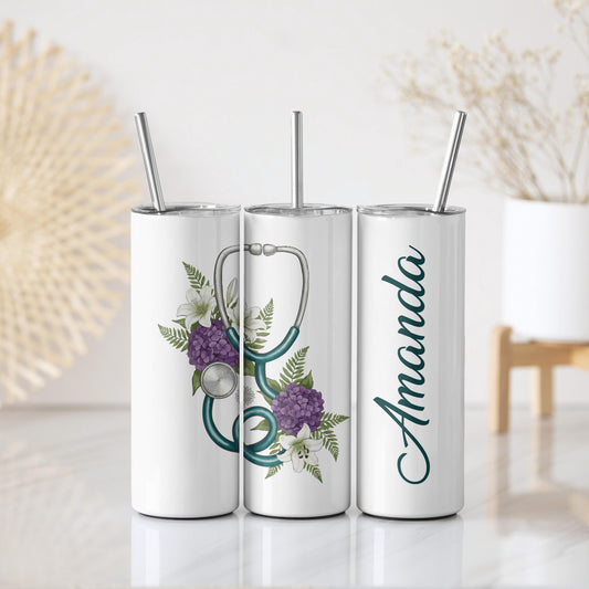 Custom Name Nurse Coffee Tumbler