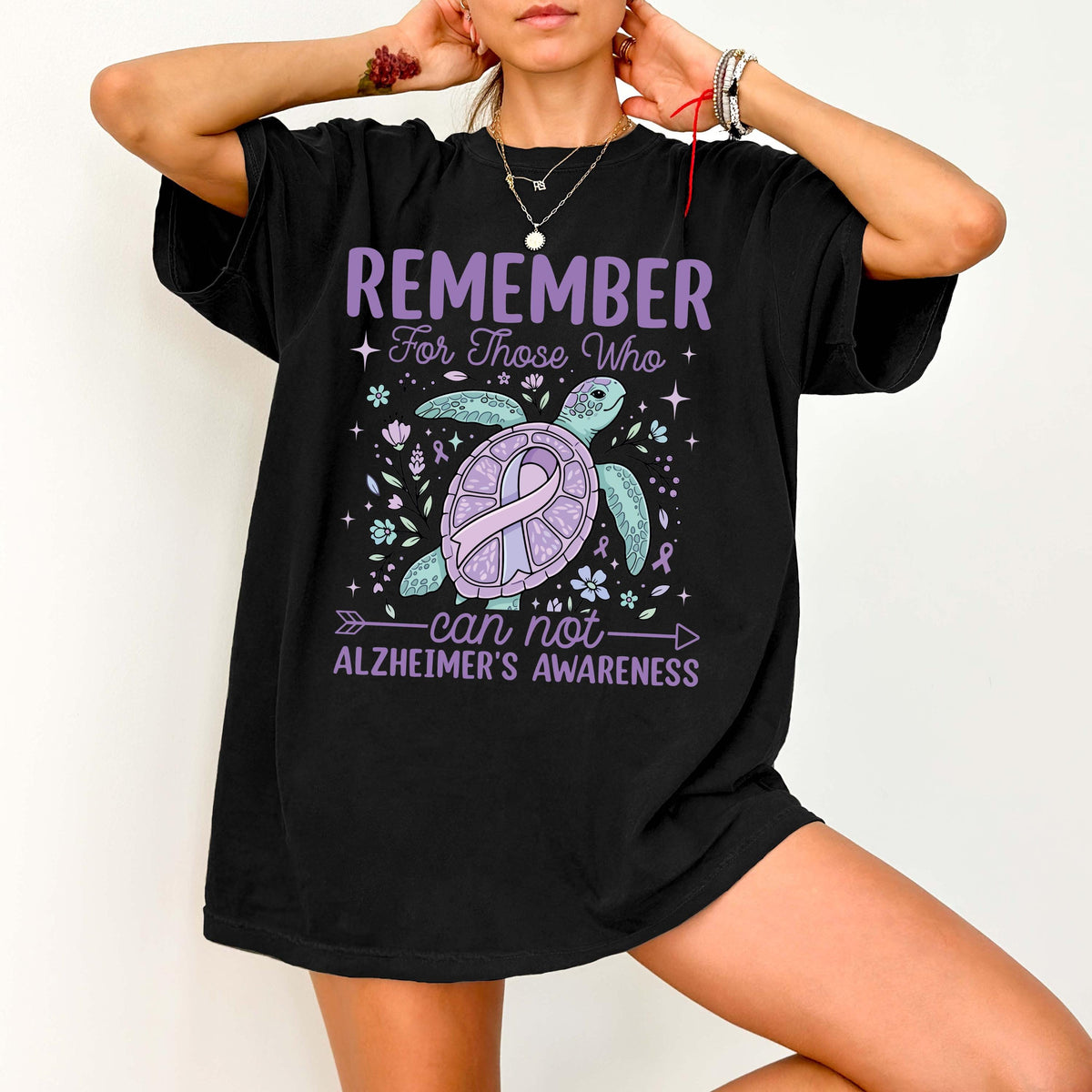 Comfort Colors® Alzheimer Awareness Shirt, Purple Ribbon Squad Tees, Dementia Support T-Shirt