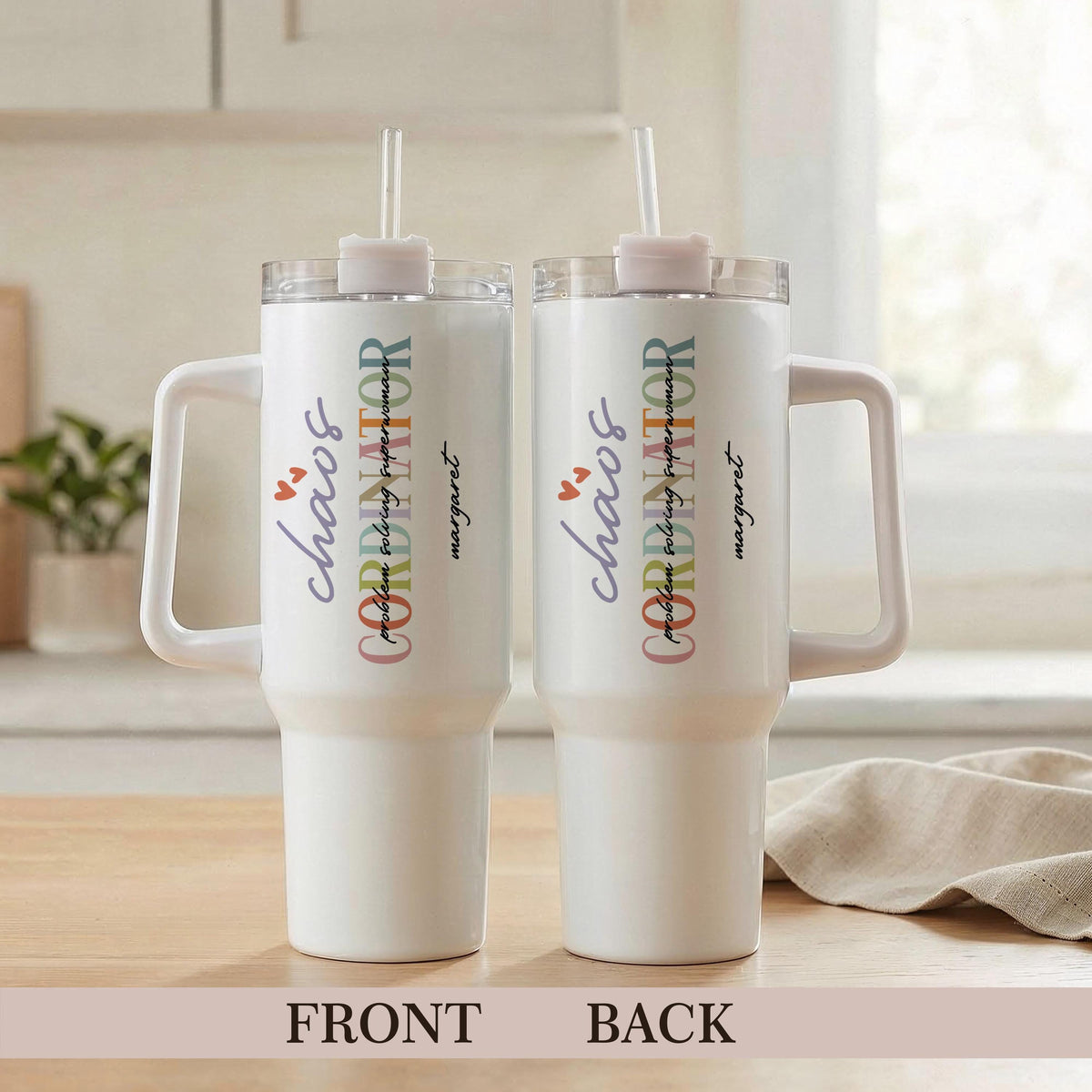 Personalized Chaos Coordinator Tumbler, Custom Teacher Gift, Funny Boss Appreciation Cup