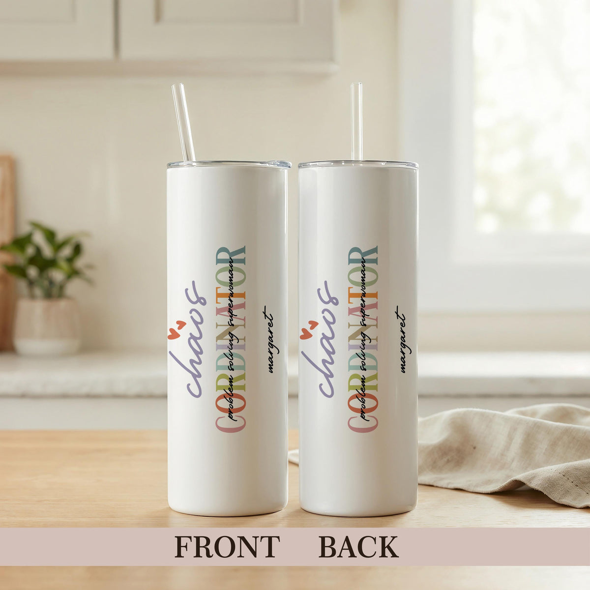 Personalized Chaos Coordinator Tumbler, Custom Teacher Gift, Funny Boss Appreciation Cup