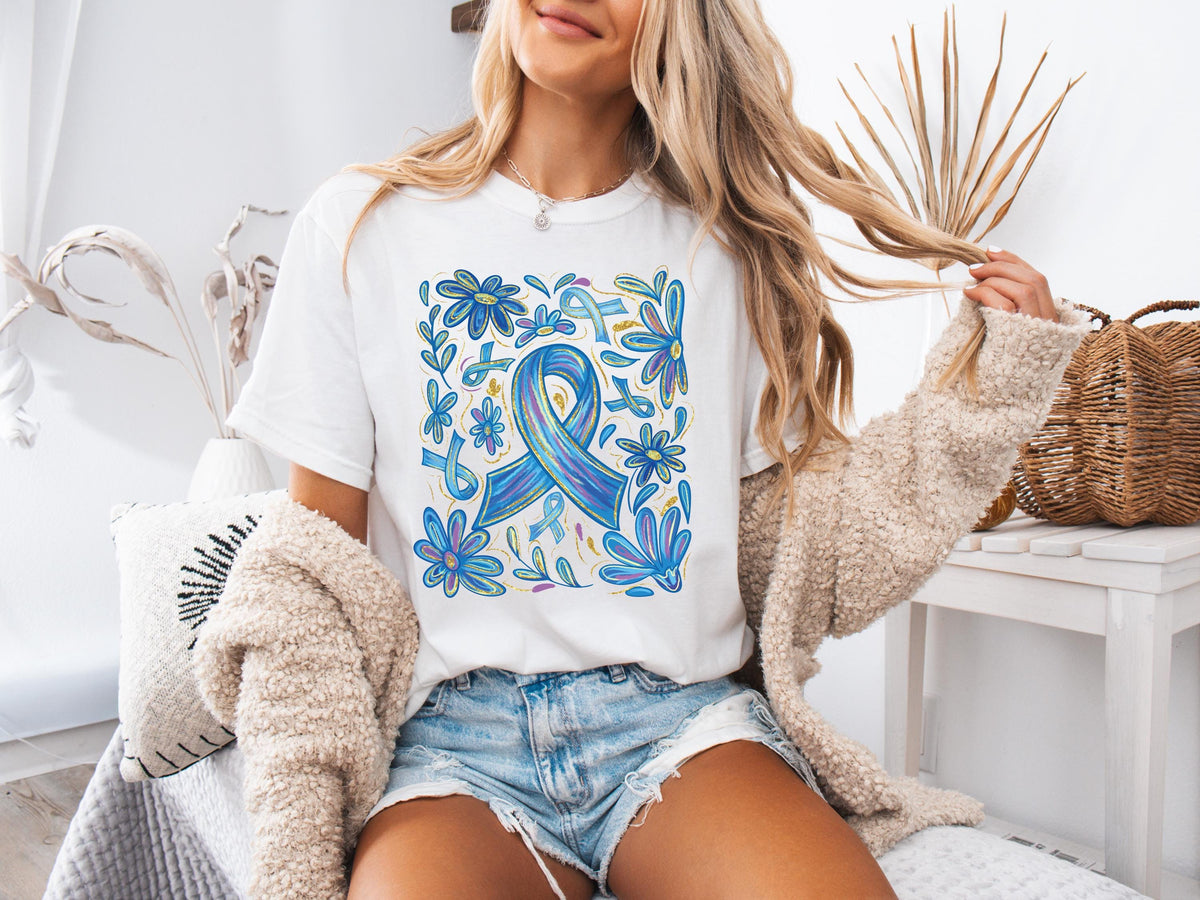 Comfort Colors® Diabetes Awareness Shirt, Ribbon Insulin Support Tees, Diabetic Fighter T-Shirt