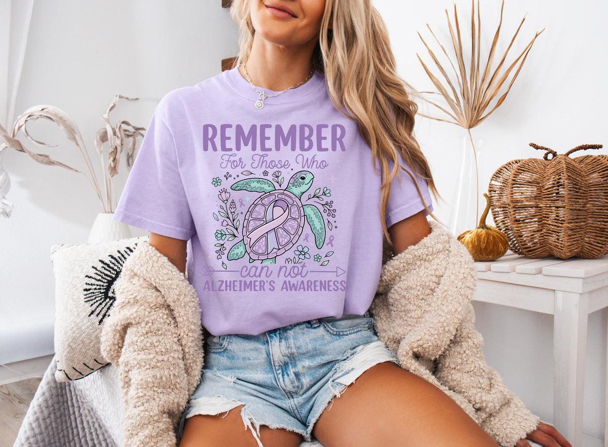 Comfort Colors® Alzheimer Awareness Shirt, Purple Ribbon Squad Tees, Dementia Support T-Shirt