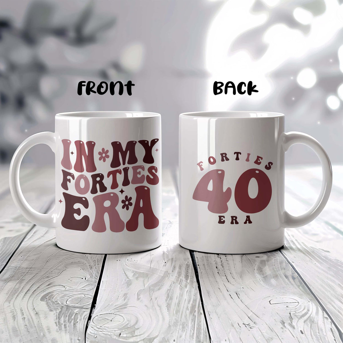 In My Forties Era Mug, 40th Birthday Gift, Cute Coffee Cup Gifts for Women