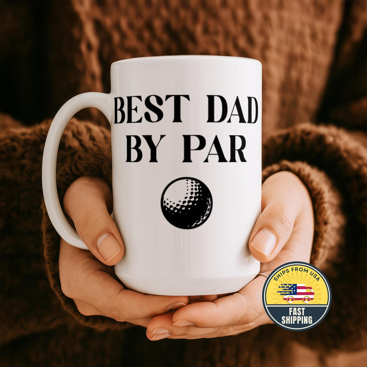 Best Dad By Par Golf Coffee Cup, Father's Day Mug for Dad, Golfing Gift Idea
