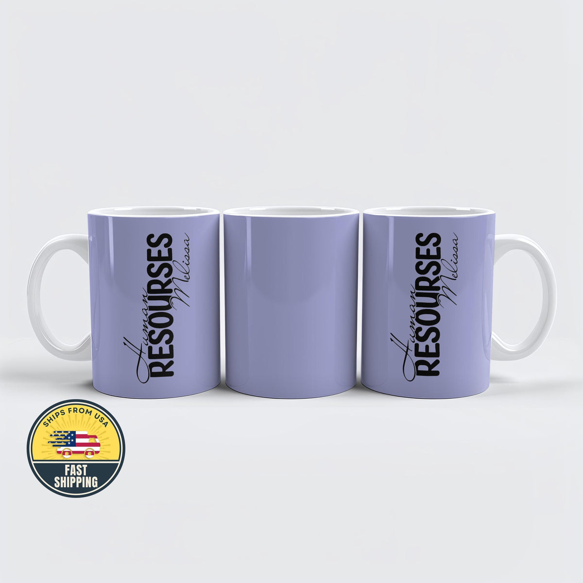 Personalized Human Resources Mug, Custom HR Coffee Mug, Colorful HR Appreciation Mug