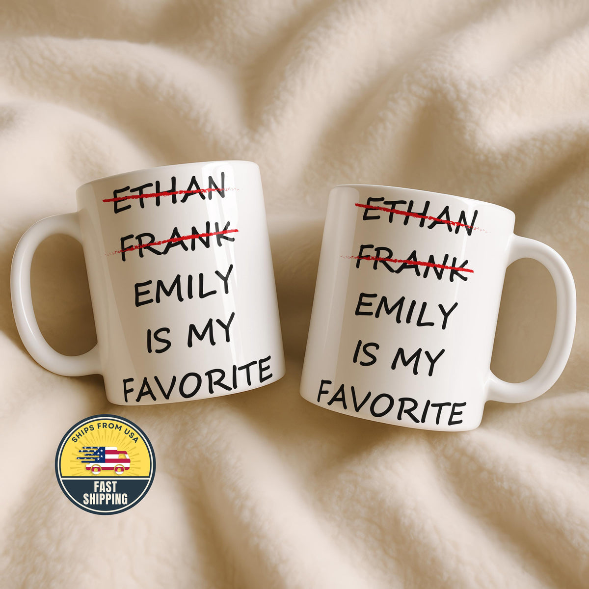 Custom Funny Favorite Child Mug, Favorite Son Mug, Favorite Daughter Mug, Personalized Dad Mug