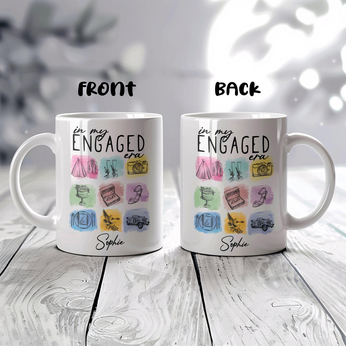 In My Engaged Era Mug, Personalized Bride to Be Gift, Engagement Gifts Newly Engaged Present