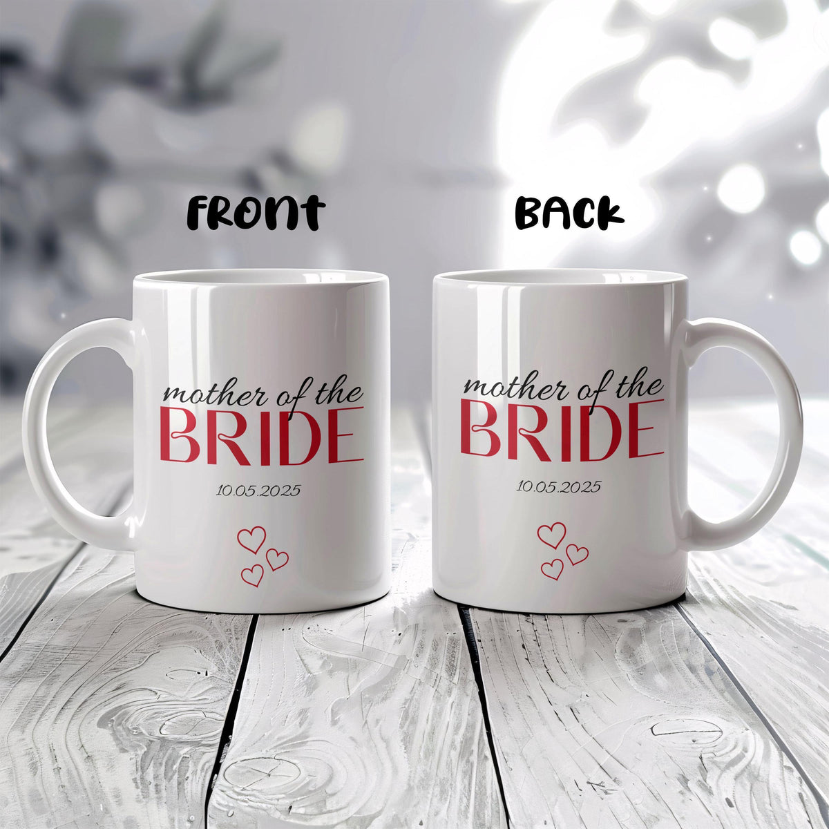 Personalised Mother Of The Bride & Groom Mug, Custom MOB MOG Wedding Gift