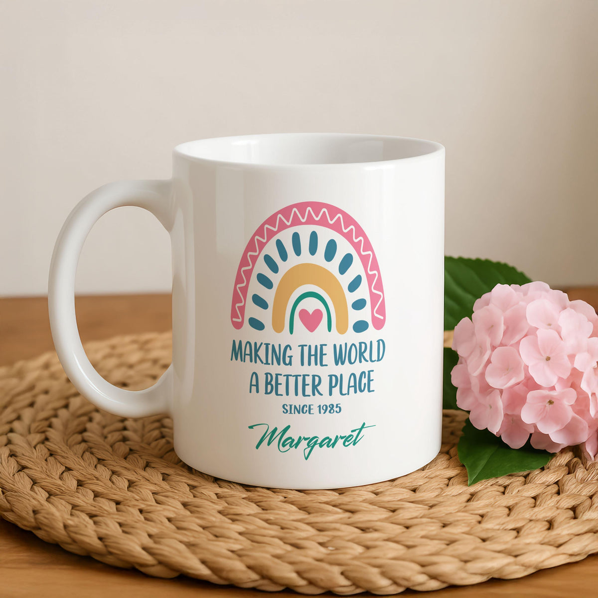 Making the World a Better Place Since Mug, Cute Milestone Birthday Mugs