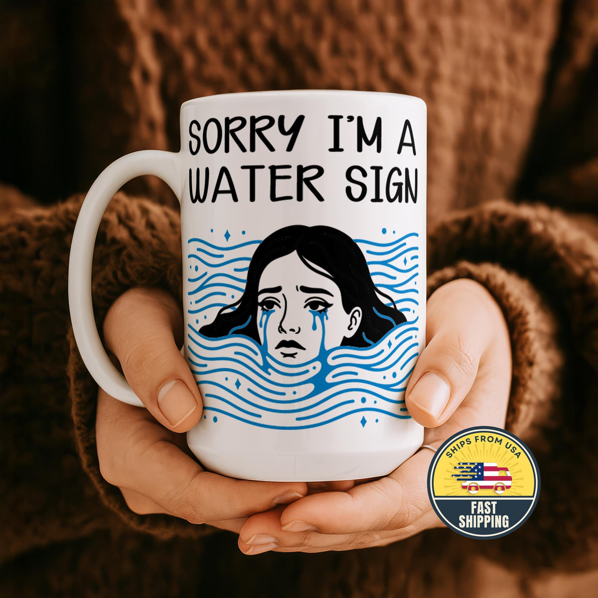 Sorry I'm a Water Sigh Mug, Zodiac Astrology Mug Gift, Water Sign Coffee Cup