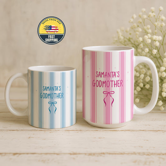Custom Godmother Mug, Personalized Godmother Proposal Mug With Name, Pregnancy Reveal Gift