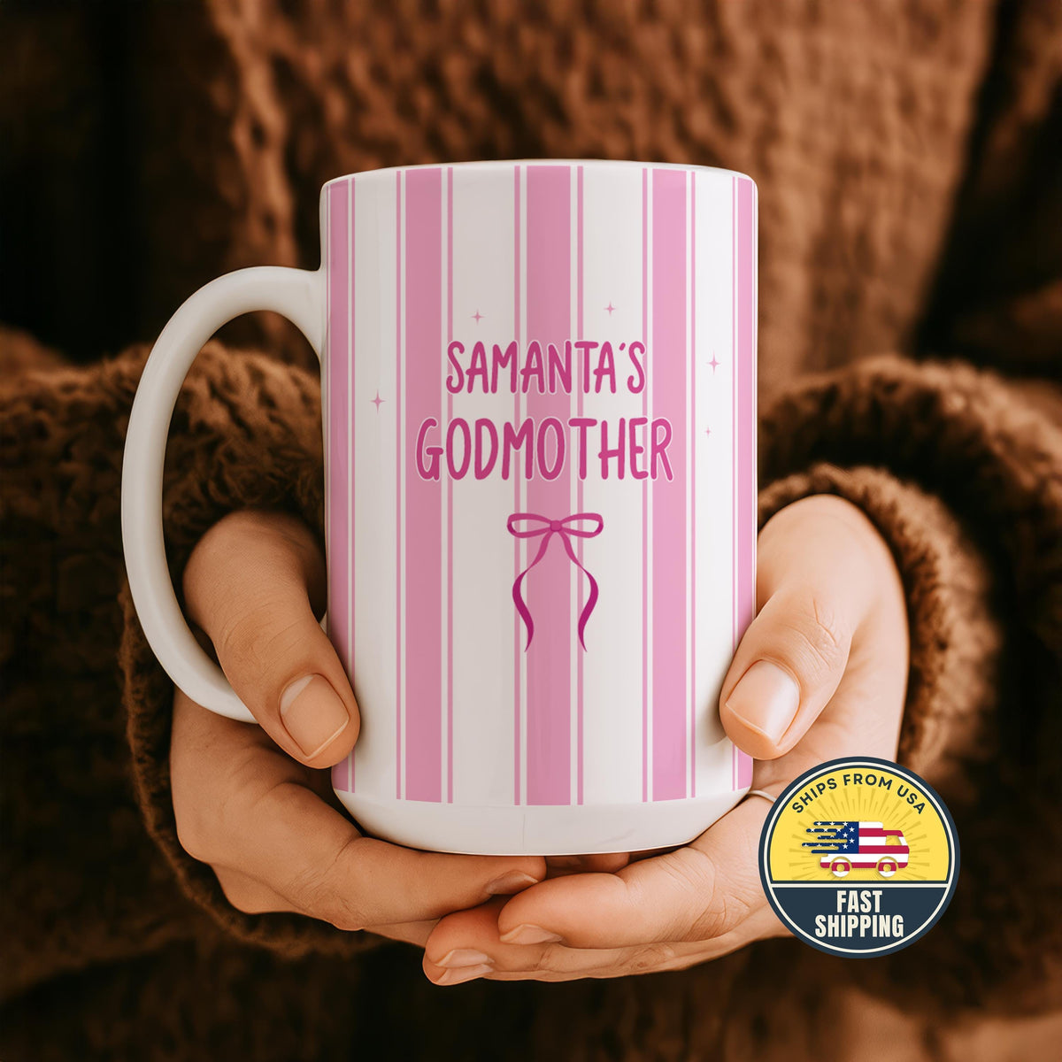 Custom Godmother Mug, Personalized Godmother Proposal Mug With Name, Pregnancy Reveal Gift