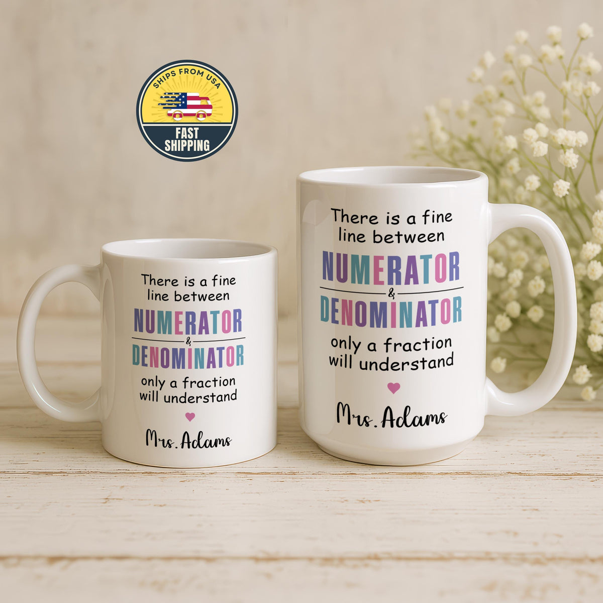 Custom Mathematics Teacher Coffee Mug