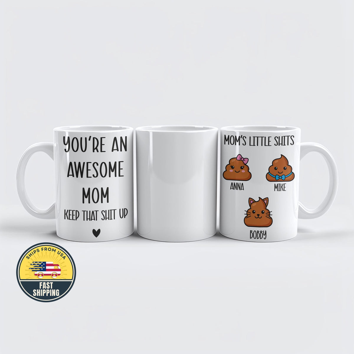 Custom You're An Awesome Mom Coffee Mug, Funny Sarcastic Mom Coffee Cup, Mom Life Humor