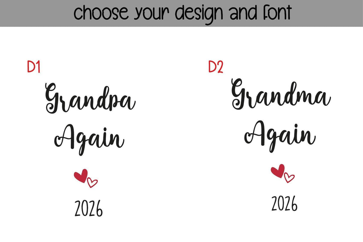 Personalized Grandma and Grandpa Again Mugs, New Grandma Grandpa Gift