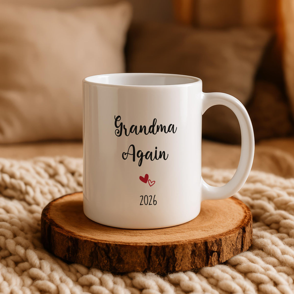 Personalized Grandma and Grandpa Again Mugs, New Grandma Grandpa Gift