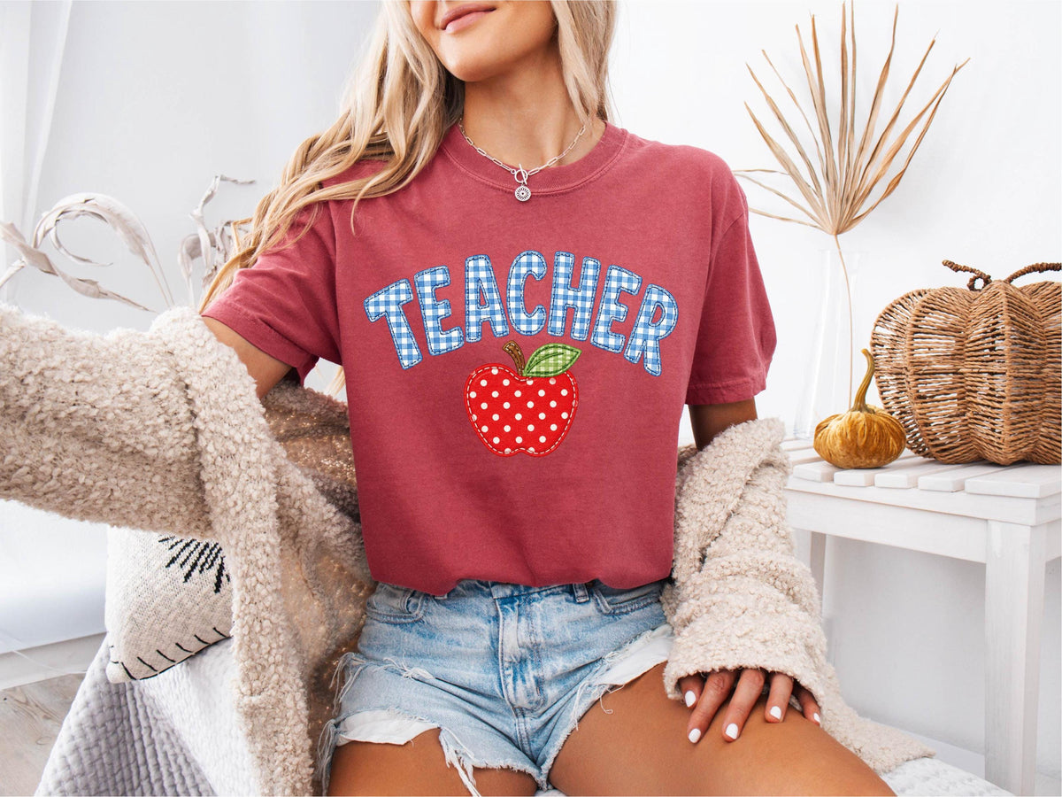 Comfort Colors® Teacher Apple Shirt, Back To School Teacher Tee, Teacher Appreciation Gift, Preschool Teacher Tees