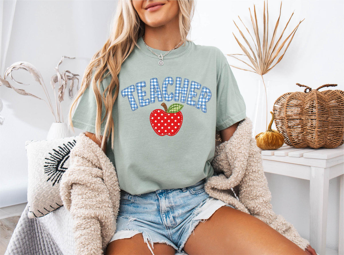 Comfort Colors® Teacher Apple Shirt, Back To School Teacher Tee, Teacher Appreciation Gift, Preschool Teacher Tees