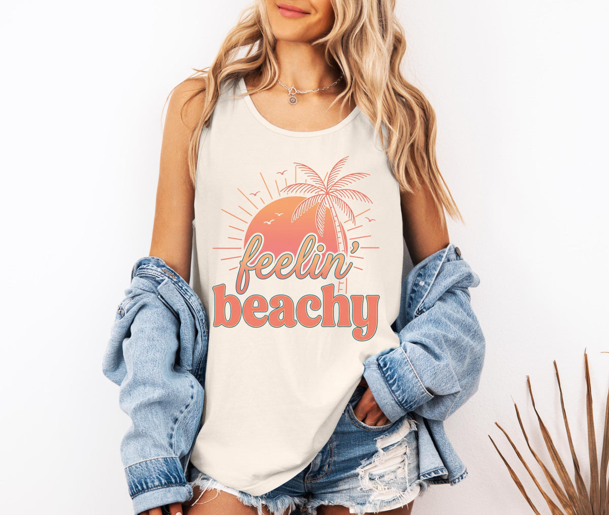 Comfort Colors® Feelin' Beachy Tank Top, Summer Trip Shirt, Beach Life Tank Top, Sea Girls Shirts