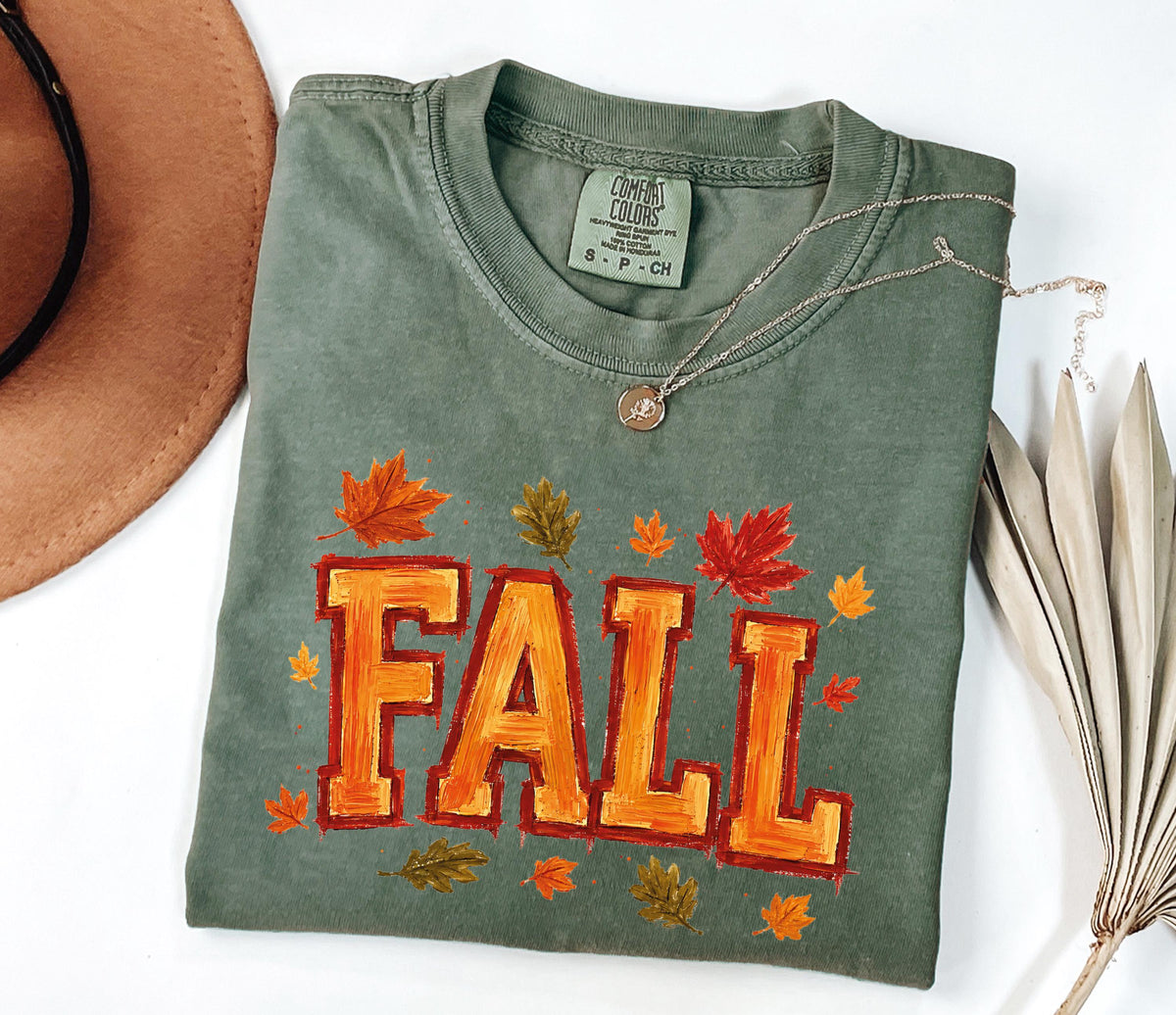 Fall Leaves Collegiate Graphic Shirt