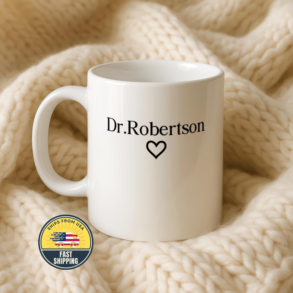 Personalized Doctor Mug, Custom Dr Name Coffee Cup, Medical Professional Gift