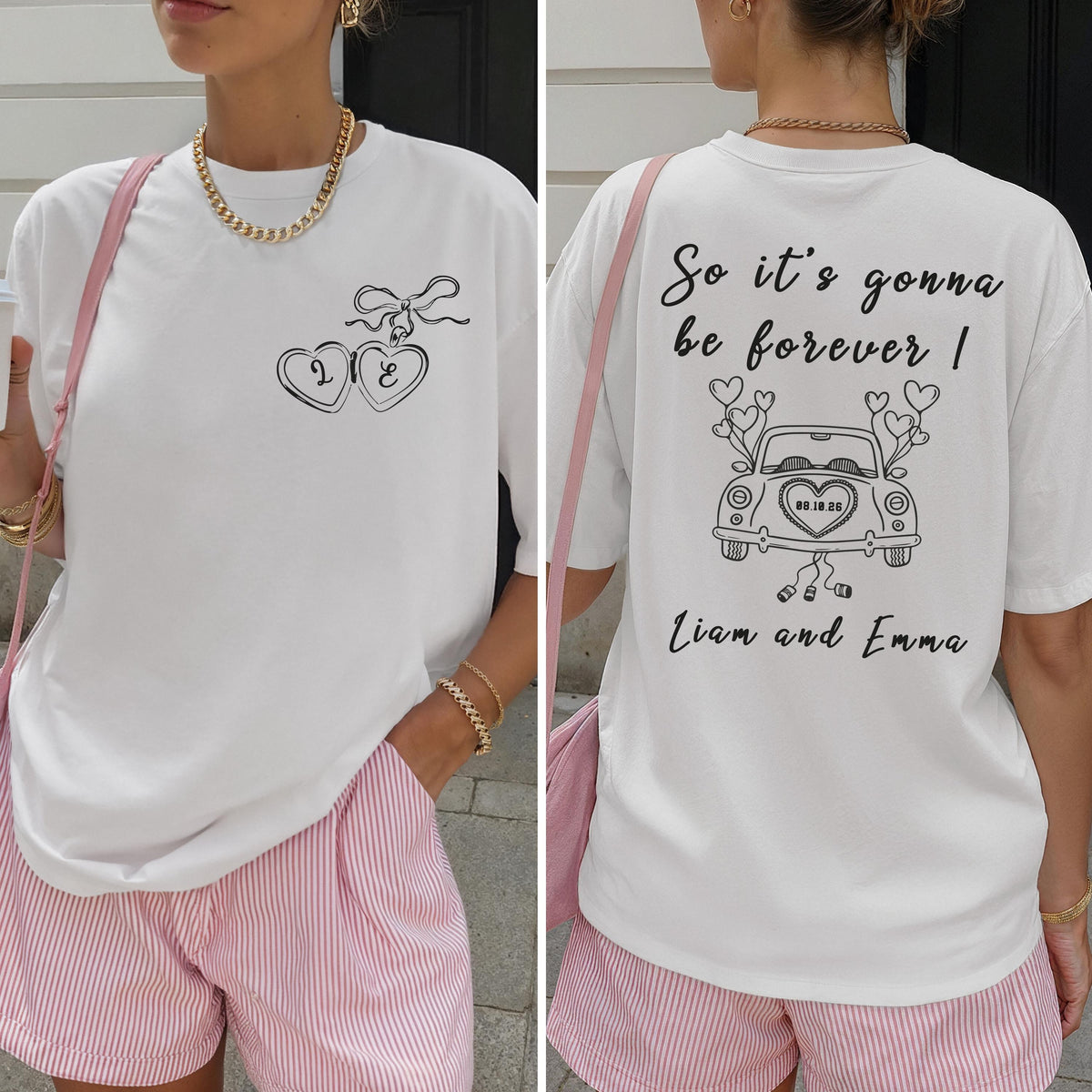 Comfort Colors® Personalized Wedding T-Shirt, Coquette Bow Bachelorette Party Tee, Bride Squad Gift