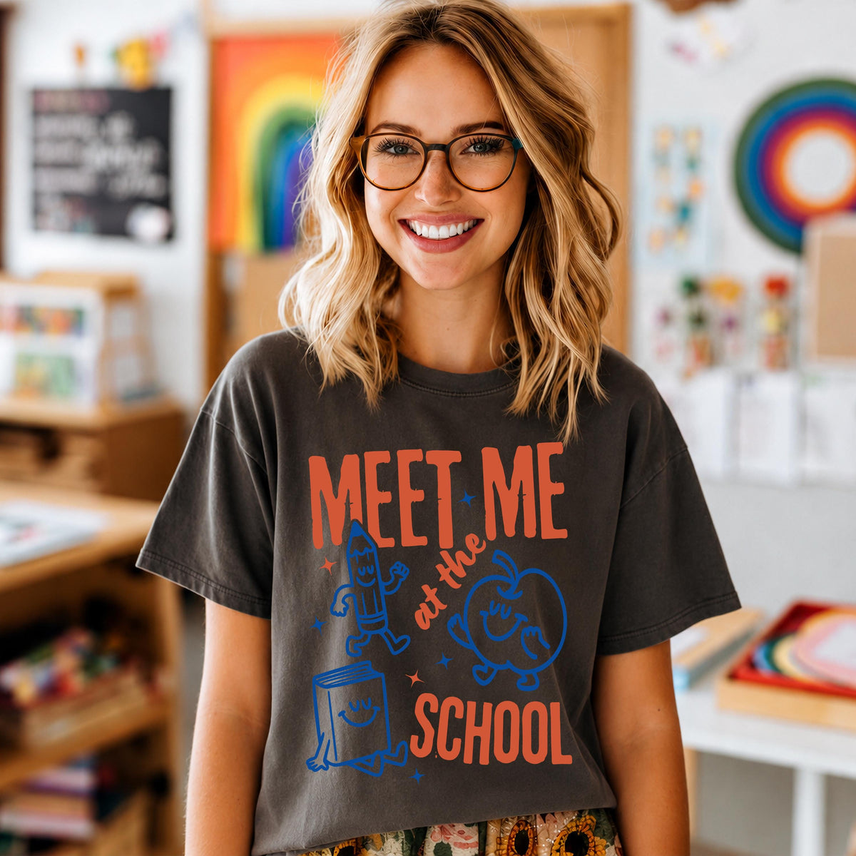 Comfort Colors® Meet Me at the School Shirt, Back to School Shirt, Funny Teacher Gift Tee