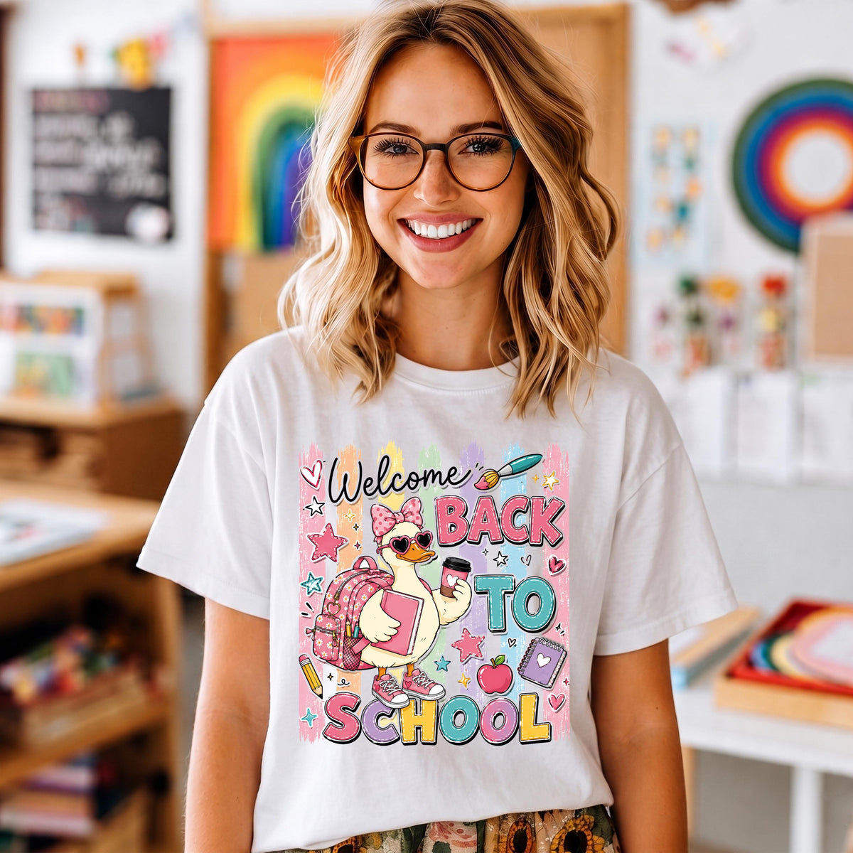 Comfort Colors® Coquette Bow Back to School T-Shirt, Funny Teacher Tee