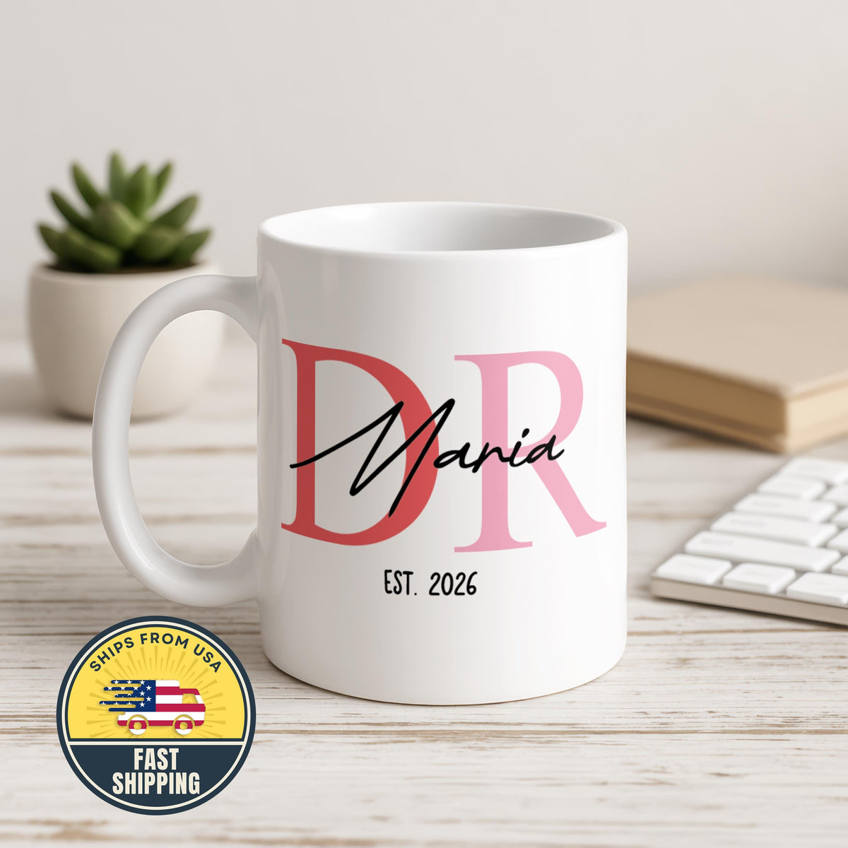 Custom Name Dr. Coffee Mug, PhD Graduation Gift, Medical School Grad Cup, Future Doctor Present