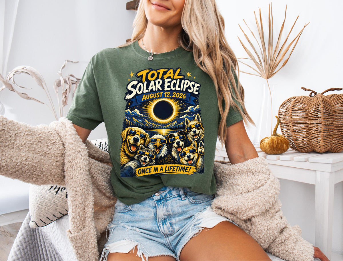 Comfort Colors® Total Solar Eclipse Shirt, Space Event T-Shirt, Iceland Lover Travel Tees, August 12 2026 Shirt